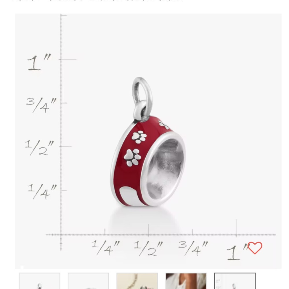 James Avery dog enamel bowl charm